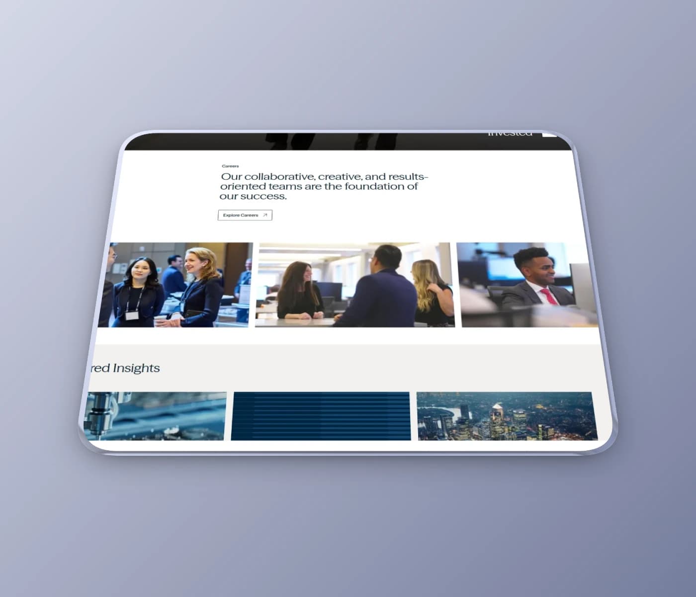 Testimonial project showcase